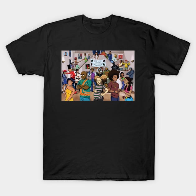 Black Cartoon Reunion #1 T-Shirt by TreTre_Art